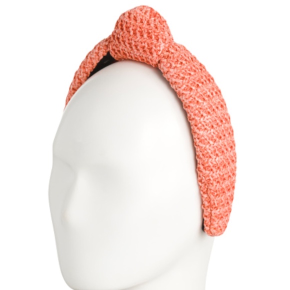 NWT LELE SADOUGHI Coral Raffia Knotted Headband - Picture 1 of 4